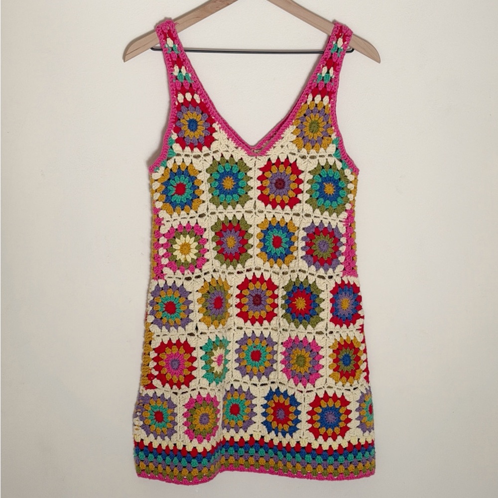 Ghanda Multicolor Crochet Dress